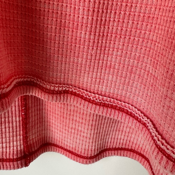 FREE PEOPLE KAI HENLEY BABY DOLL LONG SLEEVE RED SIZE SMALL - Picture 10 of 14